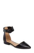 Women's Michael Michael Kors Alina Ankle Strap Flat .5 M - Black