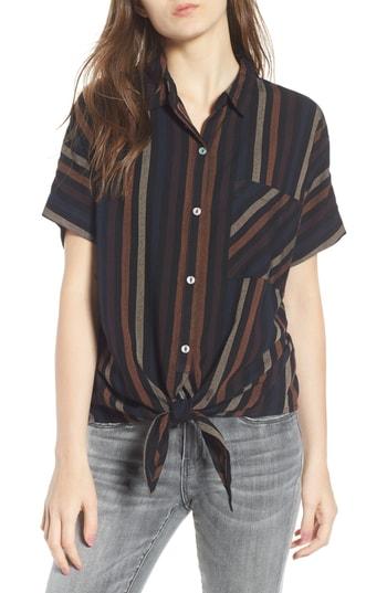 Women's O'neill Demi Stripe Shirt - Black