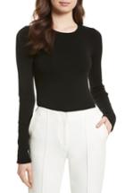 Women's Diane Von Furstenberg Cutout Fitted Sweater - Black