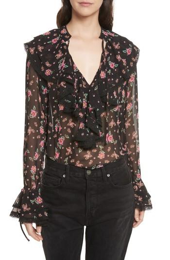 Women's Rebecca Minkoff Devy Ruffle Top - Black