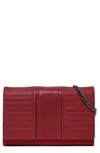 Women's Botkier Moto Leather Wallet On A Chain - Burgundy