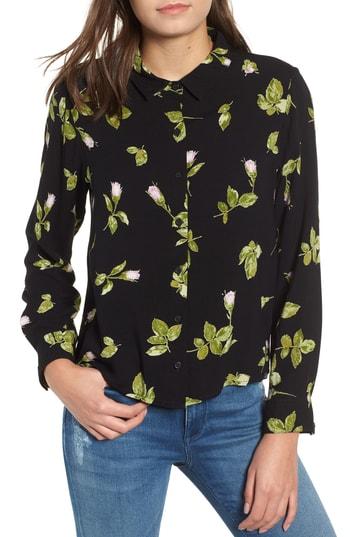 Women's Obey St. Claire Floral Blouse - Black