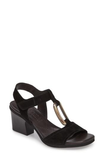 Women's Hispanitas Ursula Ringed T-strap Sandal .5us / 38eu - Black
