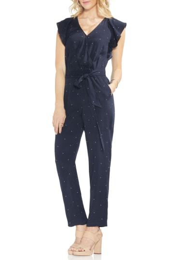 Women's Vince Camuto Soho Pindot Jumpsuit - Blue