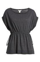 Women's Caslon Tie Waist Peplum Tee, Size - Grey