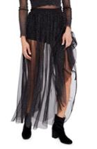 Women's Free People Brightest Star Sheer Maxi Skirt - Black
