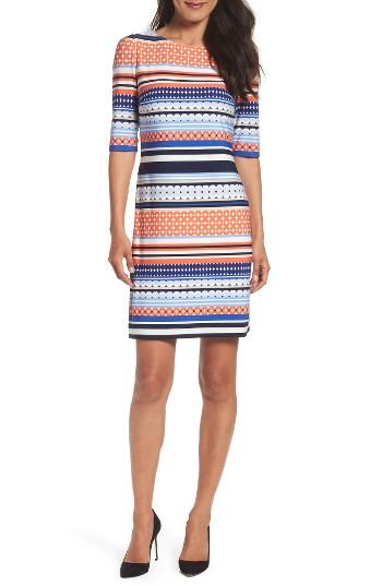 Women's Eliza J Stripe Shift Dress - Blue