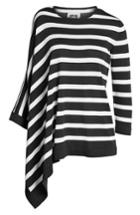 Women's Anne Klein Asymmetrical Striped Sweater