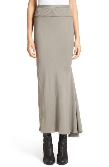 Women's Rick Owens Cady Midi Skirt Us / 38 It - Grey