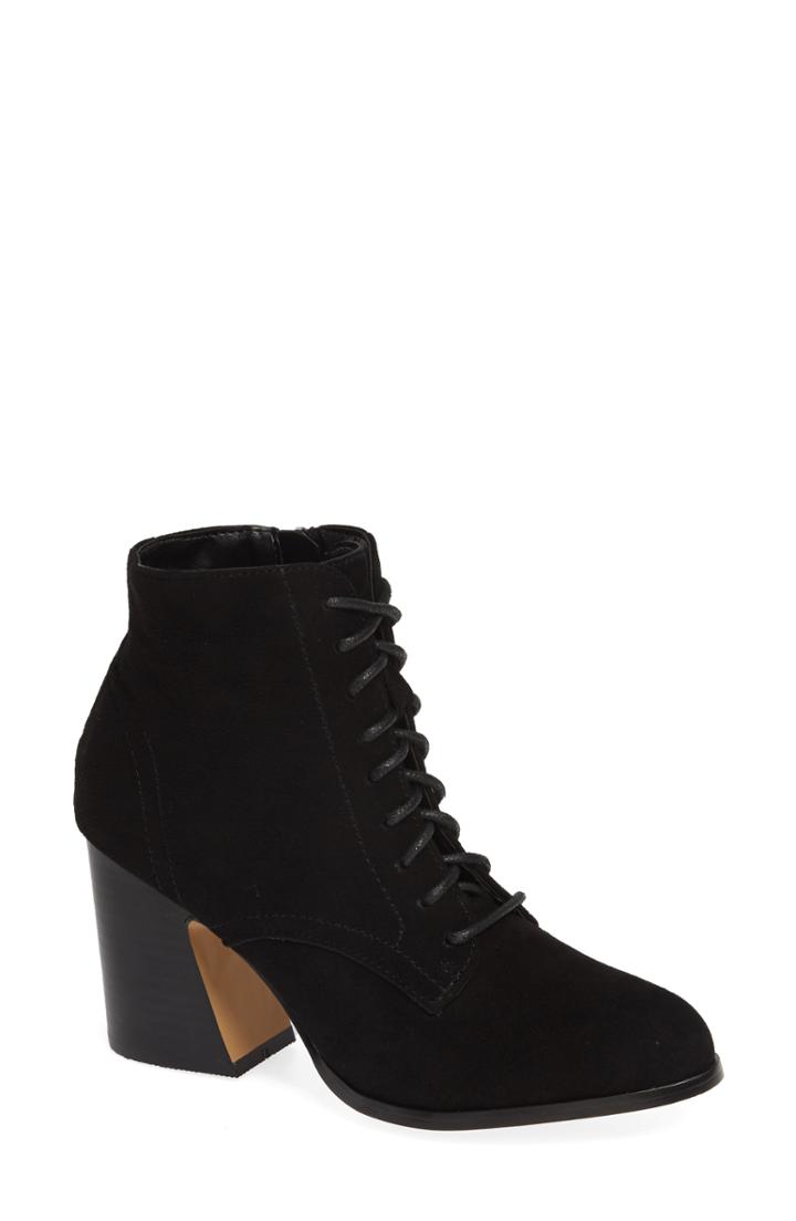 Women's Kensie Smith Lace-up Bootie M - Black
