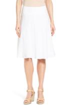 Petite Women's Nic+zoe Summer Fling Linen Blend Skirt P - White