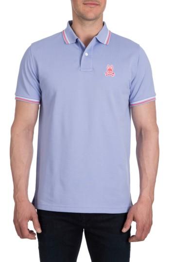 Men's Psycho Bunny Neon Bunny Polo (s) - Purple