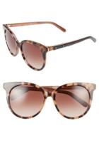 Women's Bobbi Brown 'the Lucy' 54mm Sunglasses - Havana/ Pink/ Brown