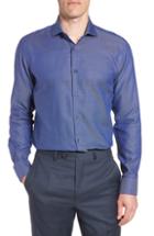 Men's Ted Baker London Harves Trim Fit Solid Dress Shirt - 34/35 - Blue
