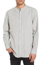 Men's French Connection Regular Fit Band Collar Shirt - Grey