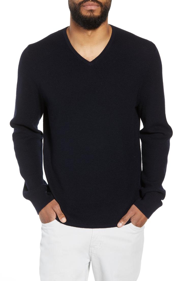 Men's Calibrate V-neck Wool Blend Sweater - Blue