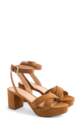 Women's J.crew Platform Sandal .5 M - Brown