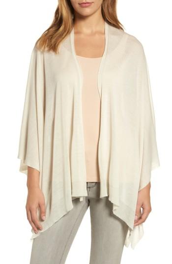 Women's Eileen Fisher Tencel Serape, Size - Ivory