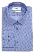 Men's Calibrate Trim Fit Stretch Dot Dress Shirt