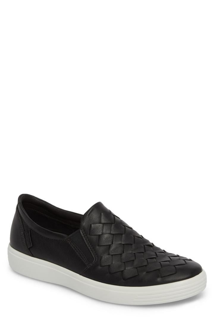 Men's Ecco Soft 7 Woven Slip-on Sneaker -6.5us / 40eu - Black