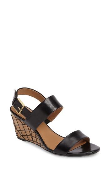 Women's Calvin Klein Peony Wedge Slingback Sandal M - Black