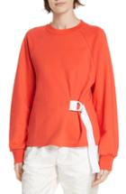 Women's Tibi Belted Sweatshirt, Size - Orange