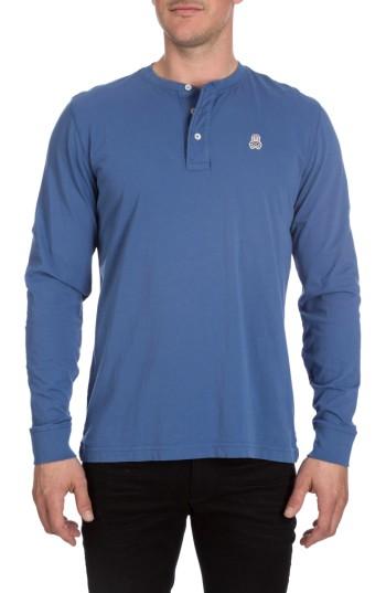 Men's Psycho Bunny Biltmore Henley T-shirt - Blue