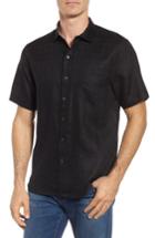 Men's Tommy Bahama Costa Sera Linen Sport Shirt - Black