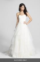 Women's Hayley Paige 'mila' Strapless Silk Organza Wedding Dress