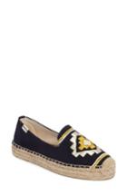 Women's Soludos Embroidered Espadrille M - Blue