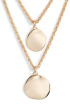 Women's Halogen Hacked Classic Layered Coin Necklace