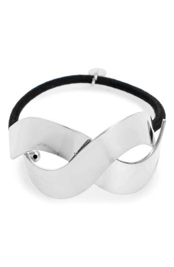 Cara Metal Crisscross Cuff Ponytail Holder, Size - Metallic