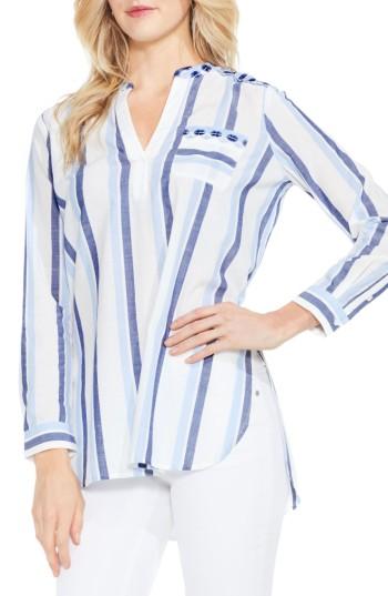 Women's Two By Vince Camuto Embroidered Stripe Top