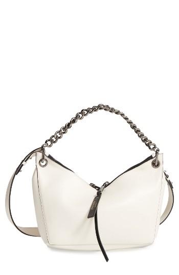 Jimmy Choo Raven Chain Lambskin Leather Shoulder Bag - White