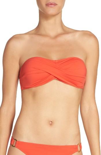 Women's Tommy Bahama Pearl Twist Front Bandeau Bikini Top