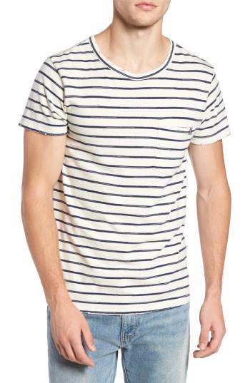Men's Sol Angeles Vintage Stripe Pocket T-shirt - White
