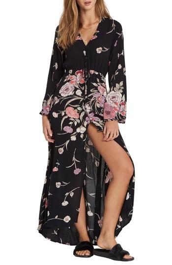 Women's Billabong Desi Floral Maxi Dress - Black