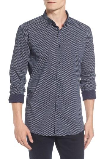 Men's Scotch & Soda Classic Fit Print Shirt - Blue