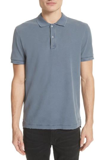 Men's Atm Anthony Thomas Melillo Pique Polo Shirt - Blue