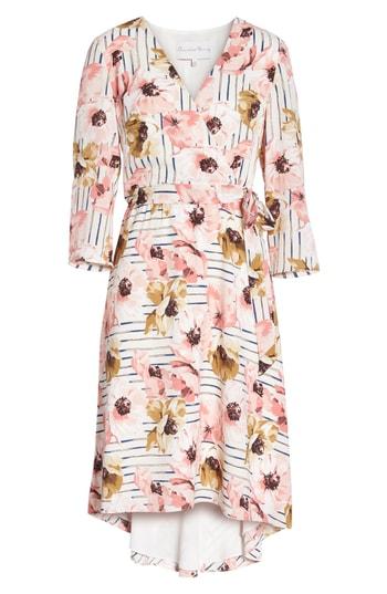 Women's Charles Henry Floral High/low Dress, Size - Pink