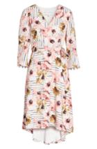 Women's Charles Henry Floral High/low Dress, Size - Pink