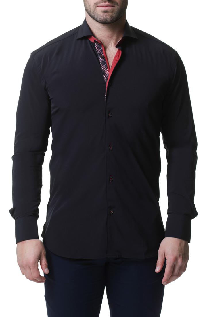 Men's Maceoo Fit Sport Shirt, Size Small - Black