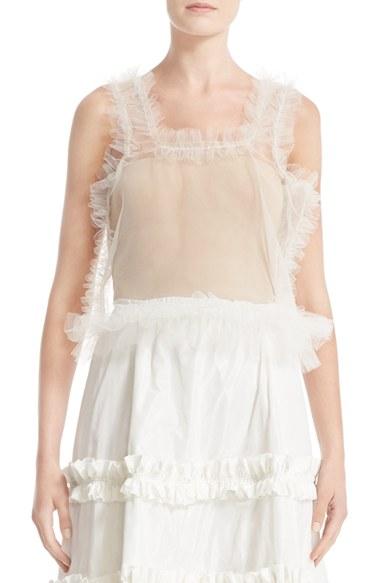 Women's Molly Goddard Sid Frilled Tulle Crop Top