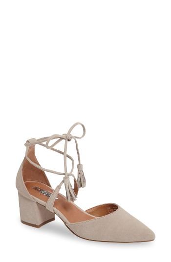 Women's Halogen Iris Lace-up D'orsay Pump .5 M - Grey
