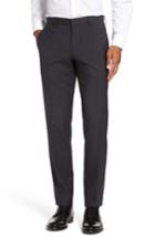 Men's Boss Benso Flat Front Houndstooth Wool Trousers R - Blue