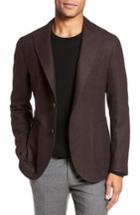 Men's Eleventy Classic Fit Wool & Cashmere Blazer Us / 48 Eu R - Burgundy