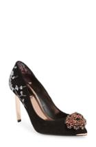 Women's Ted Baker London Peetchv Embroidered Pump M - Black
