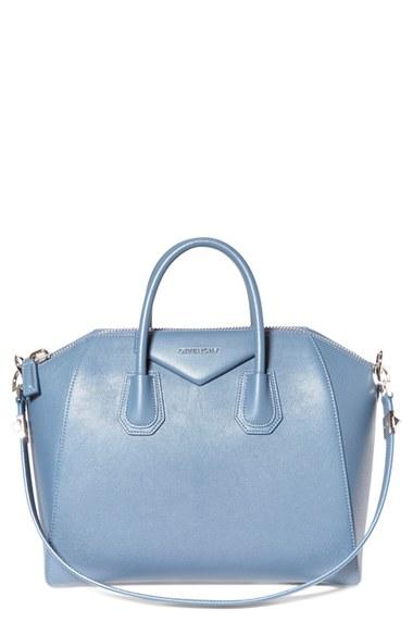 Givenchy 'medium Antigona' Sugar Leather Satchel - Blue