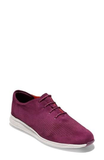 Women's Cole Haan 'zerogrand' Perforated Wingtip .5 B - Burgundy
