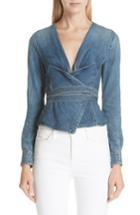 Women's Jean Atelier Biba Denim Wrap Top - Blue